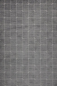 Gri Modern Geometrik Salon Halısı