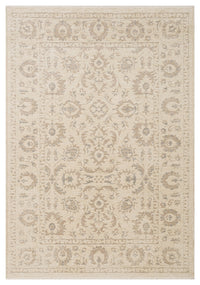 Varni Bej Gri Klasik Madalyon Desenli Dokuma Kilim