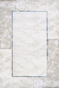 Krem Bej Minimalist Geometrik Salon Halısı Soyut
