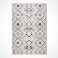Açık Gri Gri Modern Geometrik Salon Halısı Elmas