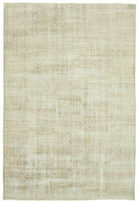 Braxo Bej Modern Halı Soyut Desenli Vintage El Dokuma 210x310 cm
