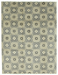 Nivro Vintage Uşak Bej Antrasit Geometrik Desenli Halı 278x362 cm 46598