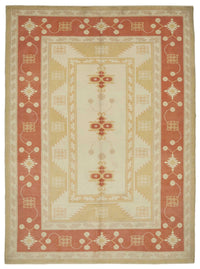 Kavale Kırmızı Dokuma Geometrik Desenli Vintage Halı 238x326 cm