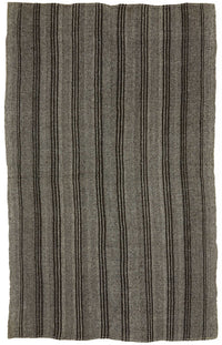 Truvo Modern Kilim Antrasit Gri Çizgili El Dokuma 181x290 cm 47222