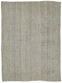 Truvo Bej Gri Desensiz Modern Keçi Kılı El Dokuma Kilim 200x272 cm