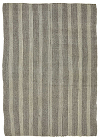 Truvo Çizgili Desenli Antrasit Gri Dokuma Modern Kilim 198x283 cm
