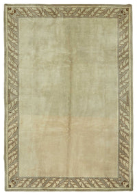 Komve Bej Gri Bordürlü Modern El Dokuma Halı 183x270 cm