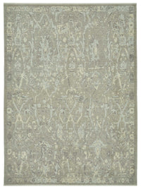 Veltos Gri Beyaz Halı Soyut Desenli ve Bordürlü 217x300 cm
