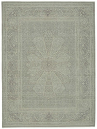 Veltos Açık Gri Halı El Dokuma Klasik Madalyonlu 283x376 cm