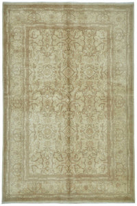 Vamave Bej Rengi Madalyon Desenli El Dokuma Uşak Halı 183x272 cm