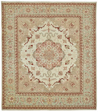 Vamave Düz Pembe Halı, Bej Zeminli Madalyon Desenli 245x280 cm