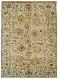 Vamave Vintage Uşak Halı Bej Zeminli Çiçek Desenli 296x428 cm