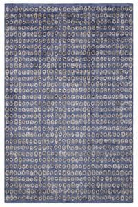 Modern Geometric Blue and Beige Area Rug 200x300 cm (6'7" x 9'10")