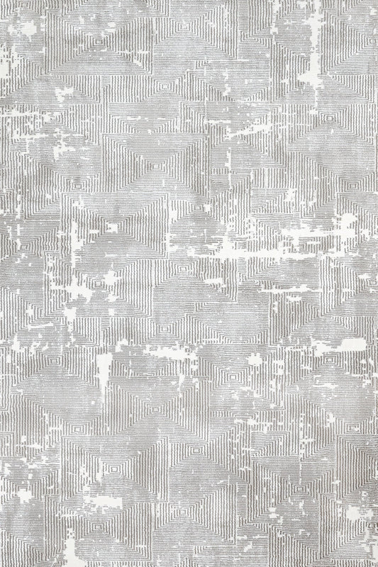 Bej Pudra Eskitme Göbekli Halı - Yıkanabilir - Kaymaz Taban - Pati Dostu