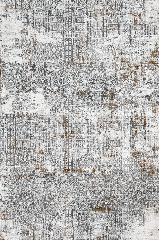 Antrasit Gri Bohem Dokulu Halı - Yıkanabilir - Kaymaz Taban - Pati Dostu