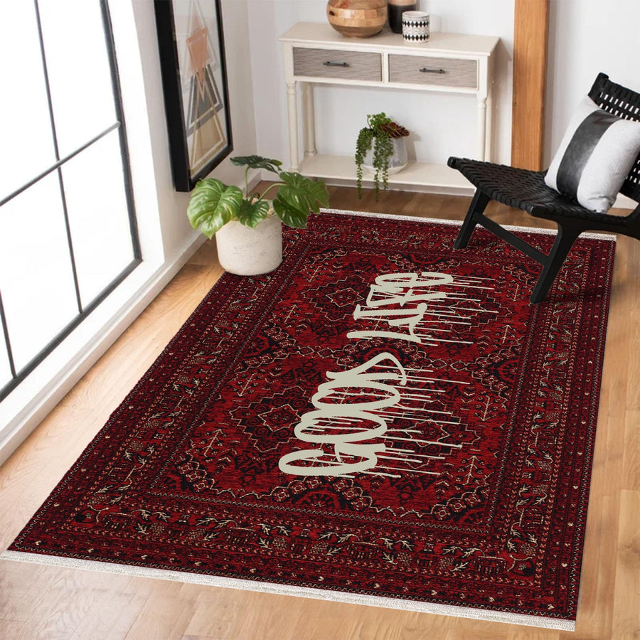 Kırmızı Siyah Anadolu Salon Halısı