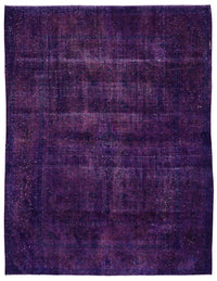 Purple & Navy Blue Medallion Turkish Rug 290x380 cm (9'6" x 12'6")
