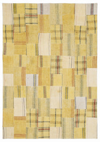 Sarı Bej Bohem Patchwork Salon Halısı