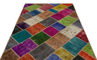 Eskitme Stil Çok Renkli Geometrik Desenli Halı 160x233 cm 21640