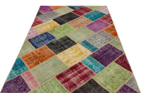 Mehrfarbiger handgewebter Wollteppich mit geometrischem Muster 160x230 cm