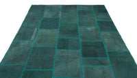 Petrol Yeşili Turkuaz Bohem Patchwork Salon Halısı
