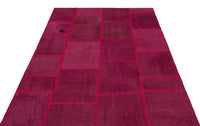 Bordo Kırmızı Modern Patchwork Salon Halısı