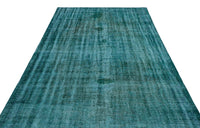 Turkuaz El Dokuma Halı Düz Lacivert Detaylı Kök Boyalı 192x320 cm 27155