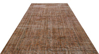 Abstract Brown & Beige Vintage Turkish Rug 204x303 cm (6'8" x 9'11")