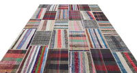 Large Multi-Color Geometric Turkish Wool Rug 278x367 cm (9'1" x 12')