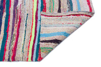 Multicolor Striped Handwoven Wool Rug 180x264 cm (5'11" x 8'8")