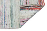 Krem El Dokuma Halı Çizgili Bohem Stil 161x331 cm 32392