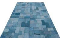 Mavi Açık Mavi Patchwork Salon Halısı
