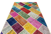 Cream & Multi-Color Geometric Vintage Rug 162x231 cm (5'4" x 7'7")