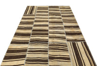 Kahverengi Bej Bohem Patchwork Salon Halısı