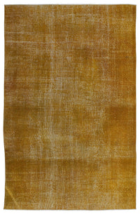 6 Metrekare El Dokuma Yün Halı Düz Bej Detaylı Eskitme Stil 198x315 cm 8438