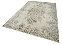 6 Metrekare El Dokuma Yün Halı Krem Madalyon Desenli 200x305 cm 25312