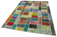 Multicolored Geometric Patchwork Area Rug 175x242 cm (5'9" x 7'11")