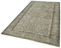 Antrasit Gri Halı 30-70 Yıllık Overdyed Çiçek Desenli 162x290 cm 30644