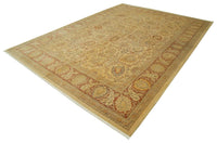 Beiger Orientteppich mit rotem Blumenmuster 258x356 cm