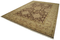 Beige & Brown Floral Turkish Area Rug 300x430 cm (9'10" x 14'1")