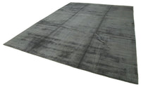 Handgewebter Wollteppich mit abstraktem Muster in Anthrazit 305x427 cm