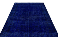 Marineblauer Wollteppich mit abstraktem Muster 171x295 cm