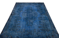 Handgeknüpfter Wollteppich in Blau & Grau Abstrakt 179x297 cm