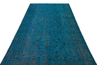Turkuaz El Dokuma Halı Madalyonlu Siyah Detaylı Bordürlü 171x272 cm 29695