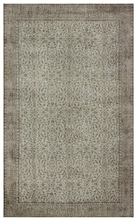 Beiger Wollteppich mit floralem Muster, handgeknüpft 168x274 cm