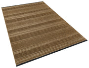 Alkora Kahverengi Bej Geometrik Modern Makine Halısı