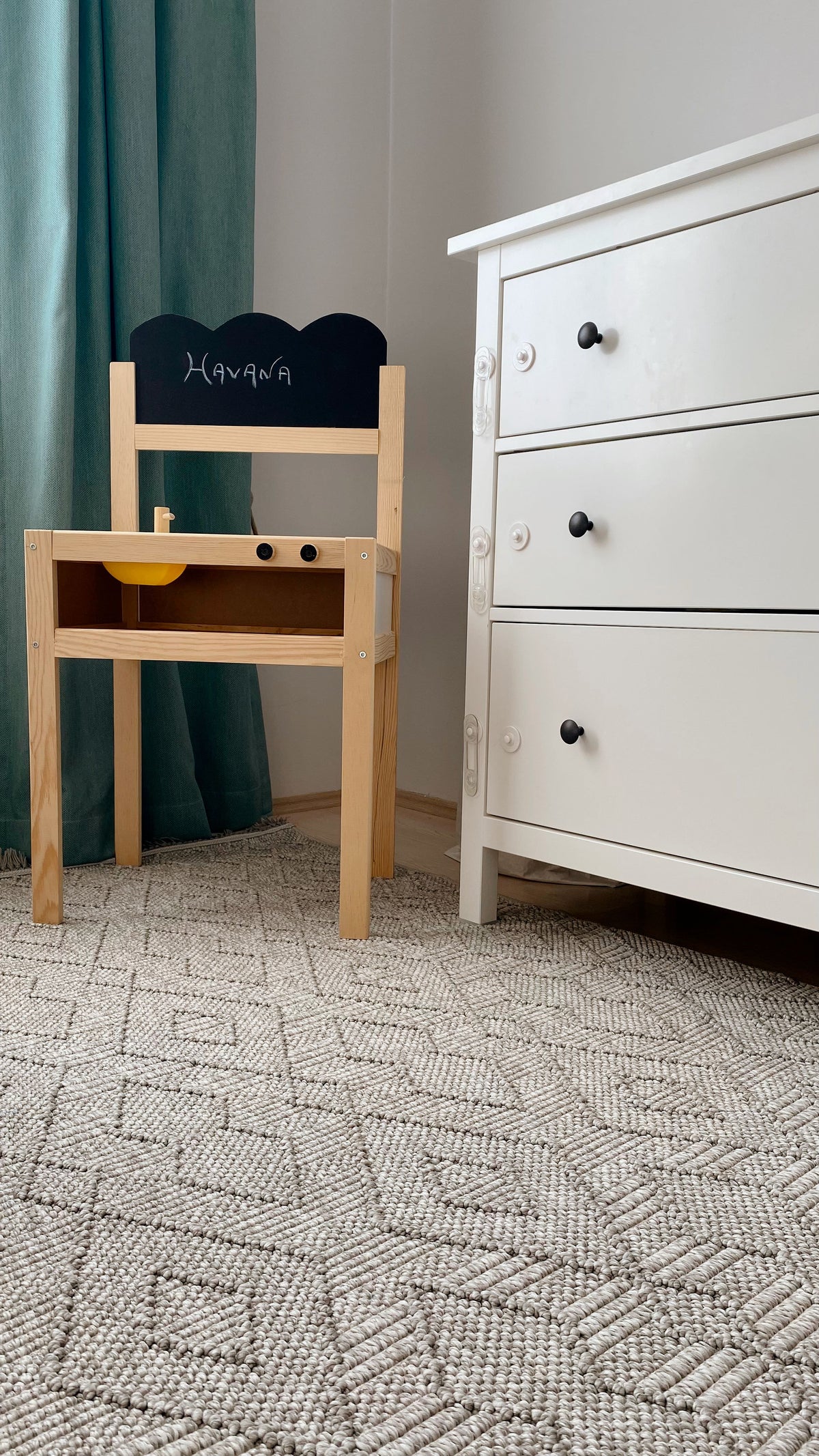 Lunera Gri Beyaz Açık Gri Geometrik Modern Makine Halısı
