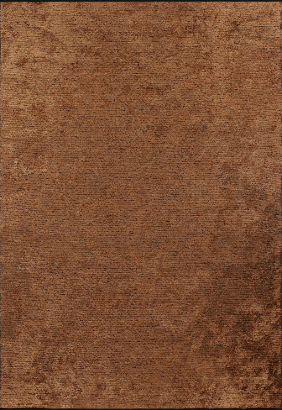 Nuvra Kahverengi Taba Soyut Desenli Modern Makine Halısı