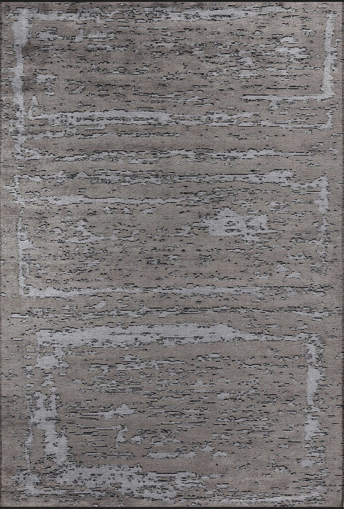 Sovra Antrasit Gri Modern Soyut Kabartmalı Halı