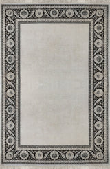 Sorva Beige Black Classic Bordered Special Loom Rug